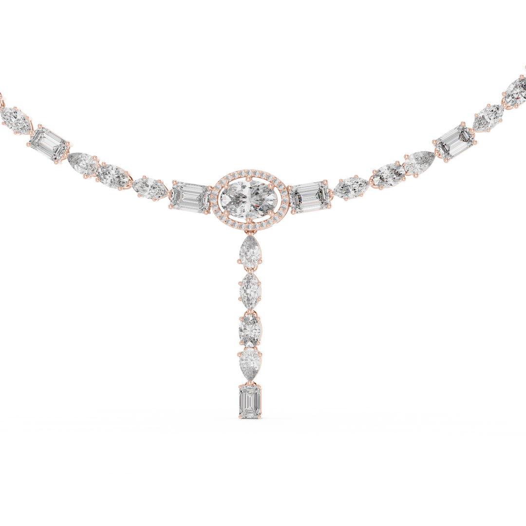 Cascading Multi-Cut Drop Necklace — 14.27ct
