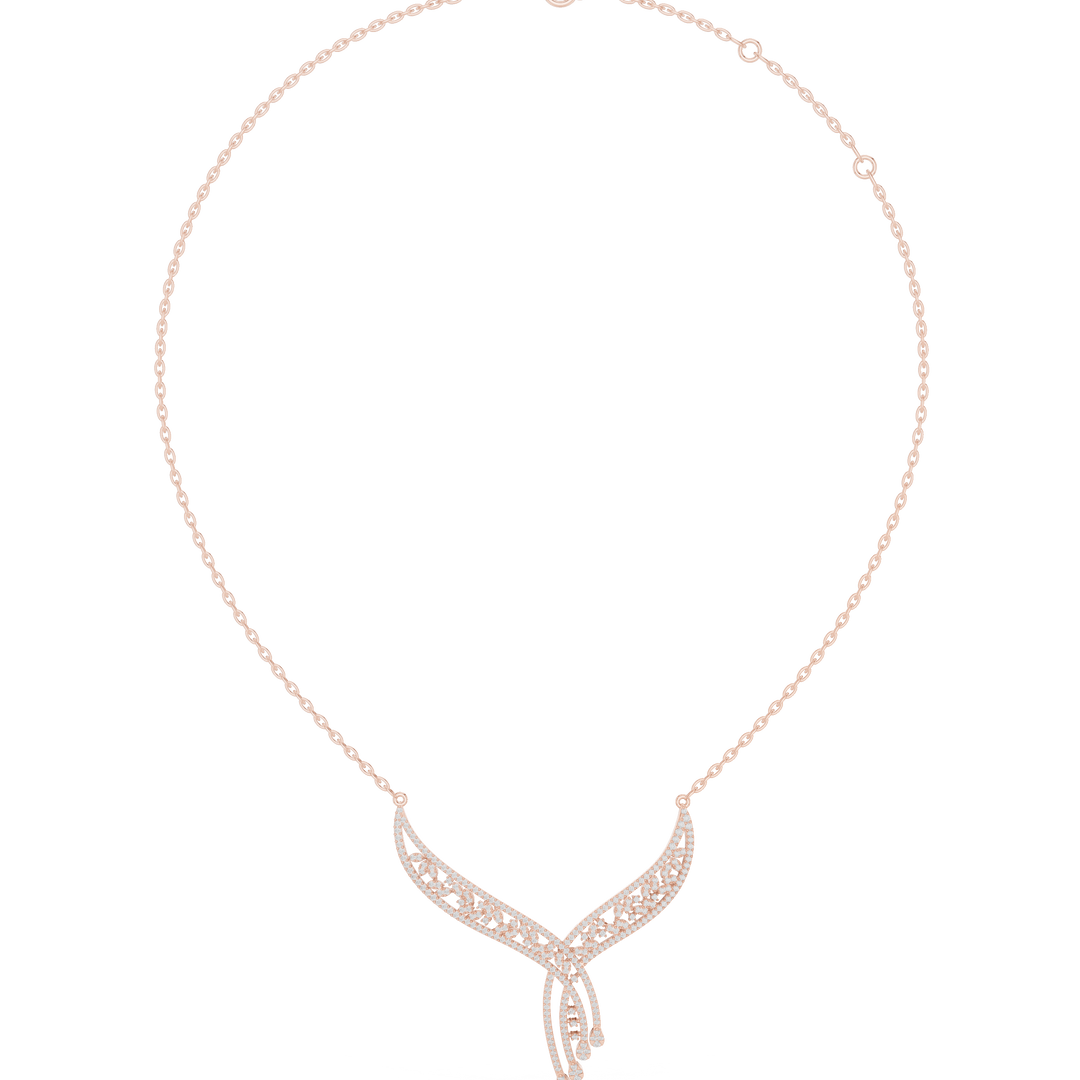 Crescent Wing Statement Necklace — 1.51ct