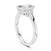 Dualité 1.50ct Radiant Diamond Ring with Emerald Accents