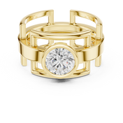 Crown Edge Mens Ring — 1.00ct