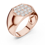 Load image into Gallery viewer, Cluster Face Mens Ring — 0.91ct
