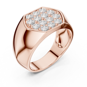 Cluster Face Mens Ring — 0.91ct