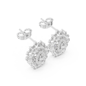 Astra Diamond Halo Stud Earrings