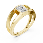 Load image into Gallery viewer, Emerald Bezel Mens Ring — 1.00ct
