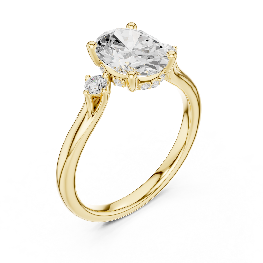 Belle Oval Diamond Solitaire Ring