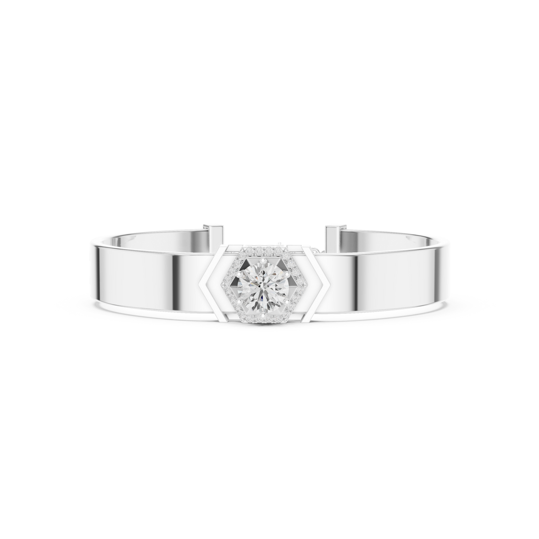 Hexagonal Halo Men's Bracelet — 1.74ct