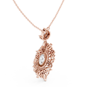 Floral Oval Drop Pendant — 7.82ct