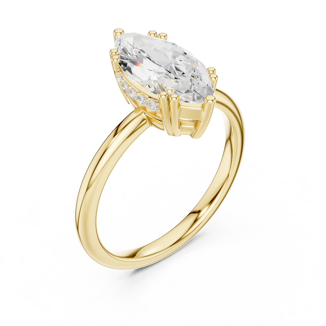 Fantaisie Marquise Diamond Accent Ring