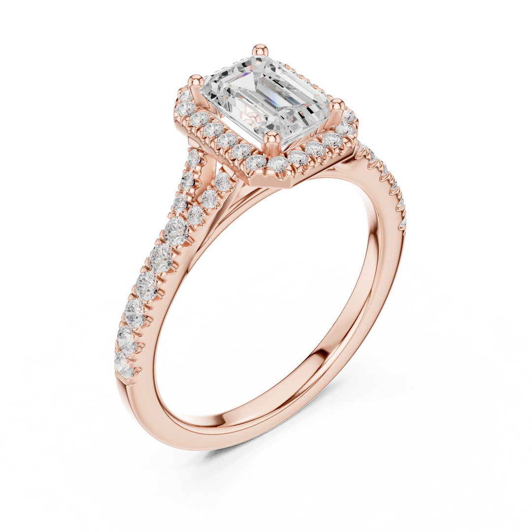Aria 1.00ct Emerald Cut Diamond Ring