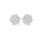 Champa Diamond Halo Stud Earrings