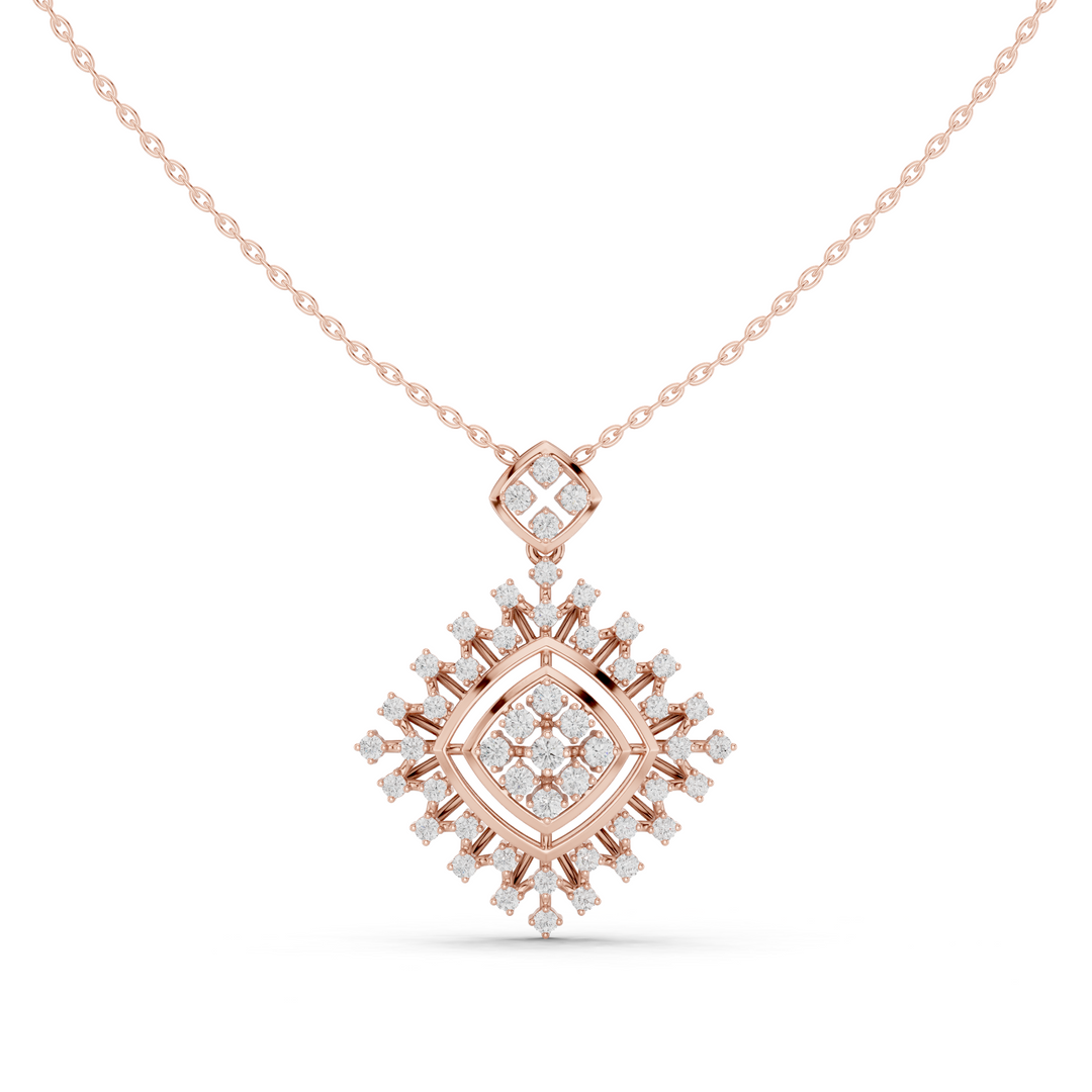 Spike Halo Pendant — 1.05ct