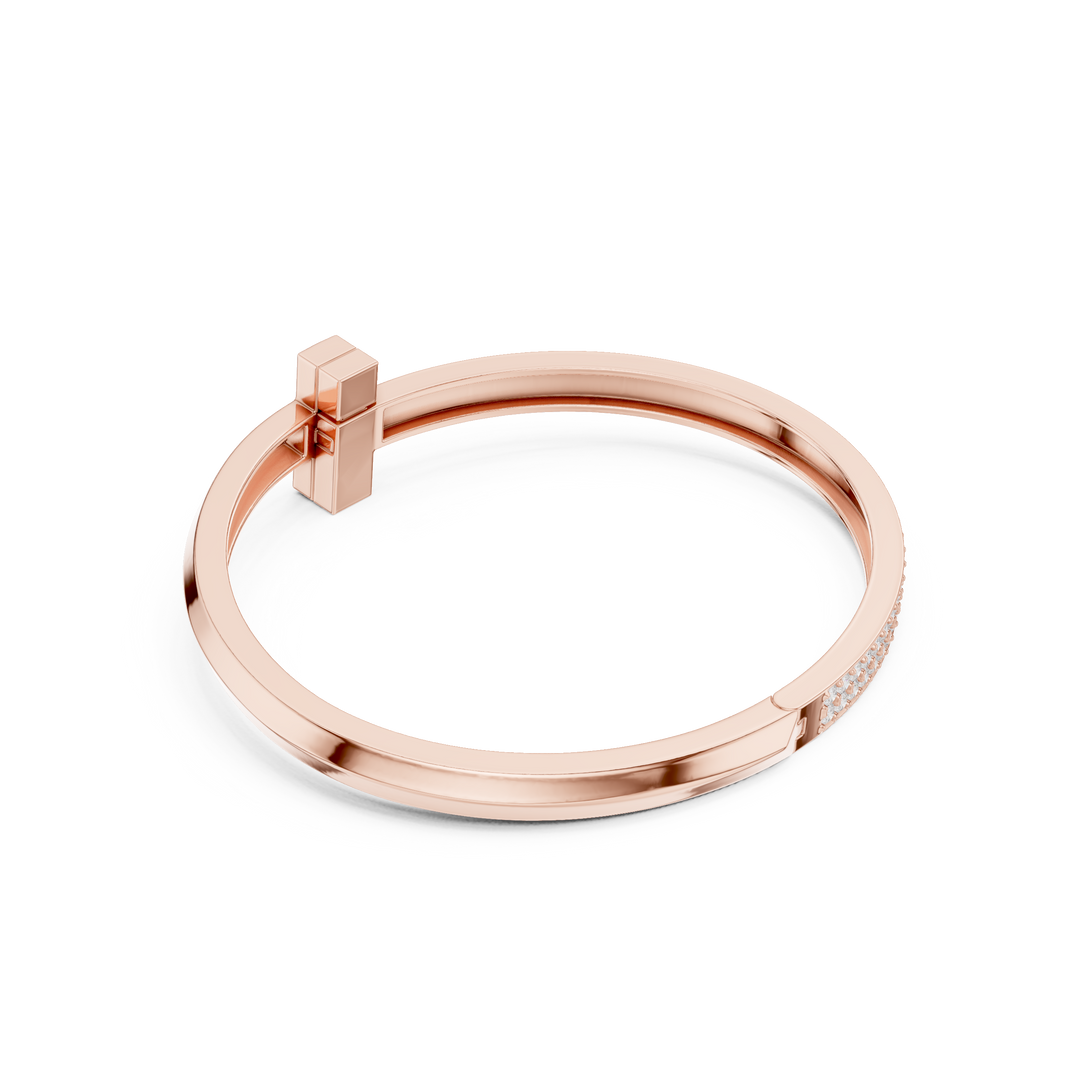 Wide Pavé Bangle Men's Bracelet — 2.58ct
