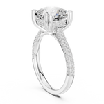 Load image into Gallery viewer, Summit 3.68ct Cushion Cut Diamond Ring
