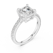 Deco 2.00ct Asscher Cut Diamond Ring