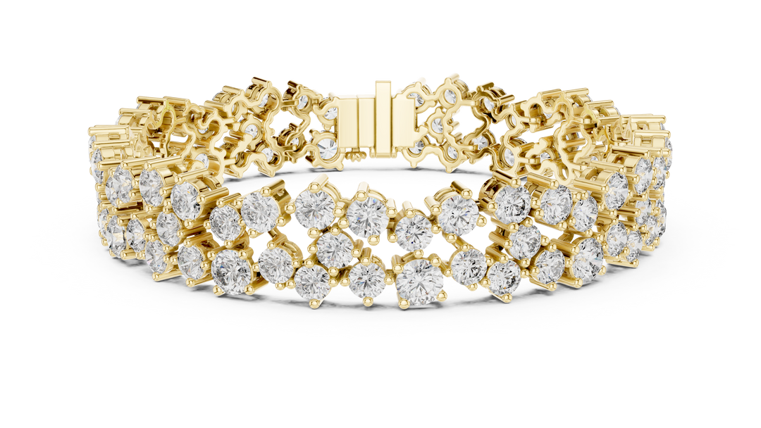 Three-Row Graduated Bracelet — 14.45ct