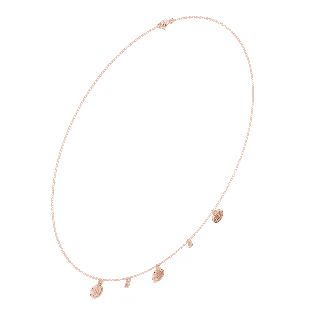 Hexagonal Cluster Necklace — 0.38ct