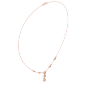 Pear Cluster Drop Necklace — 0.64ct