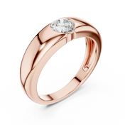 Smooth Dome Mens Ring — 0.01ct