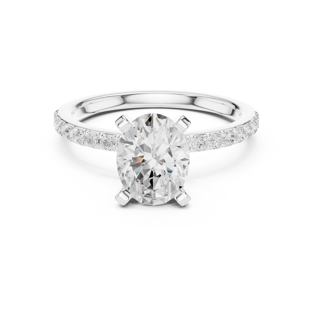 Silhouette 2.00ct Oval Diamond Ring