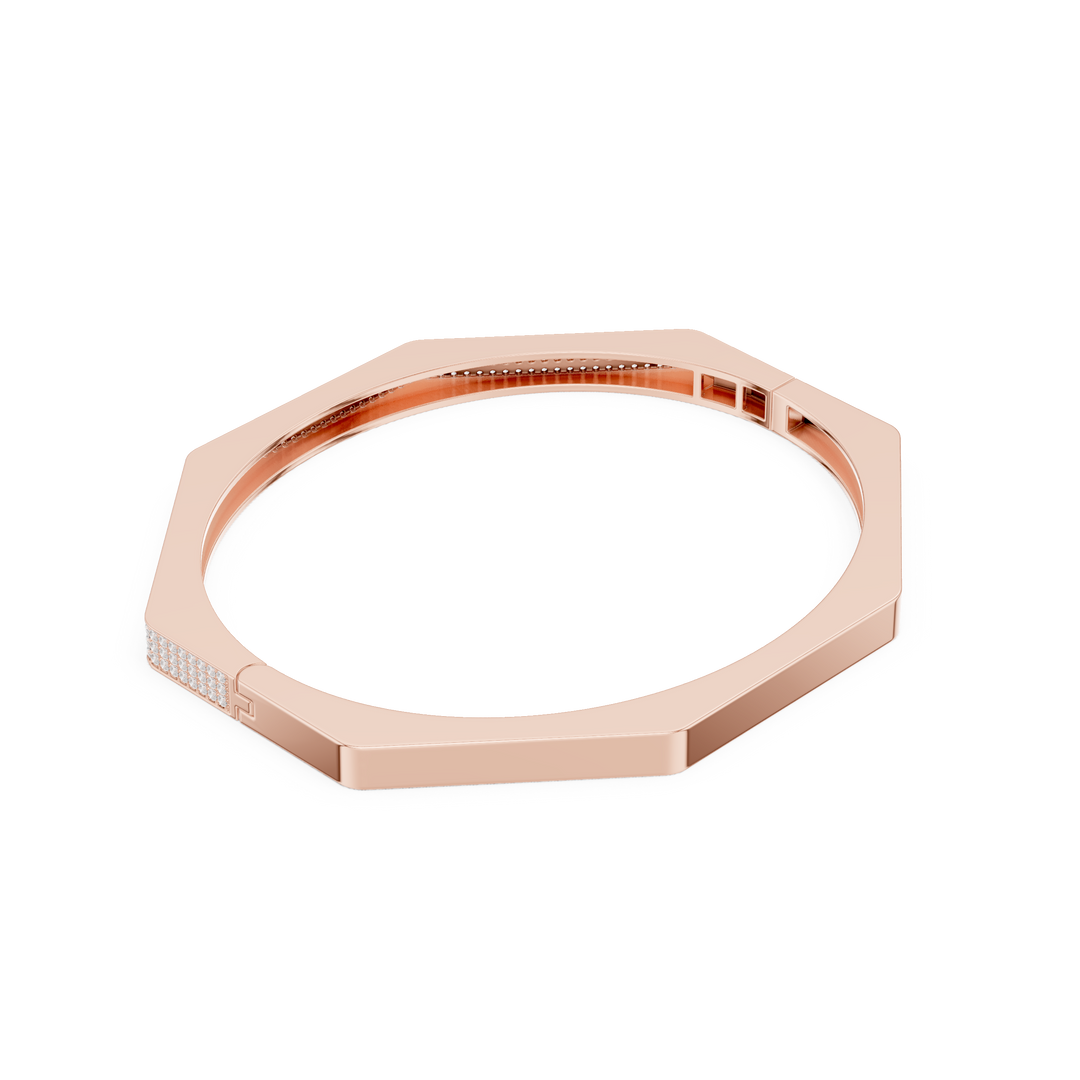 Full Pavé Bangle Men's Bracelet — 1.11ct