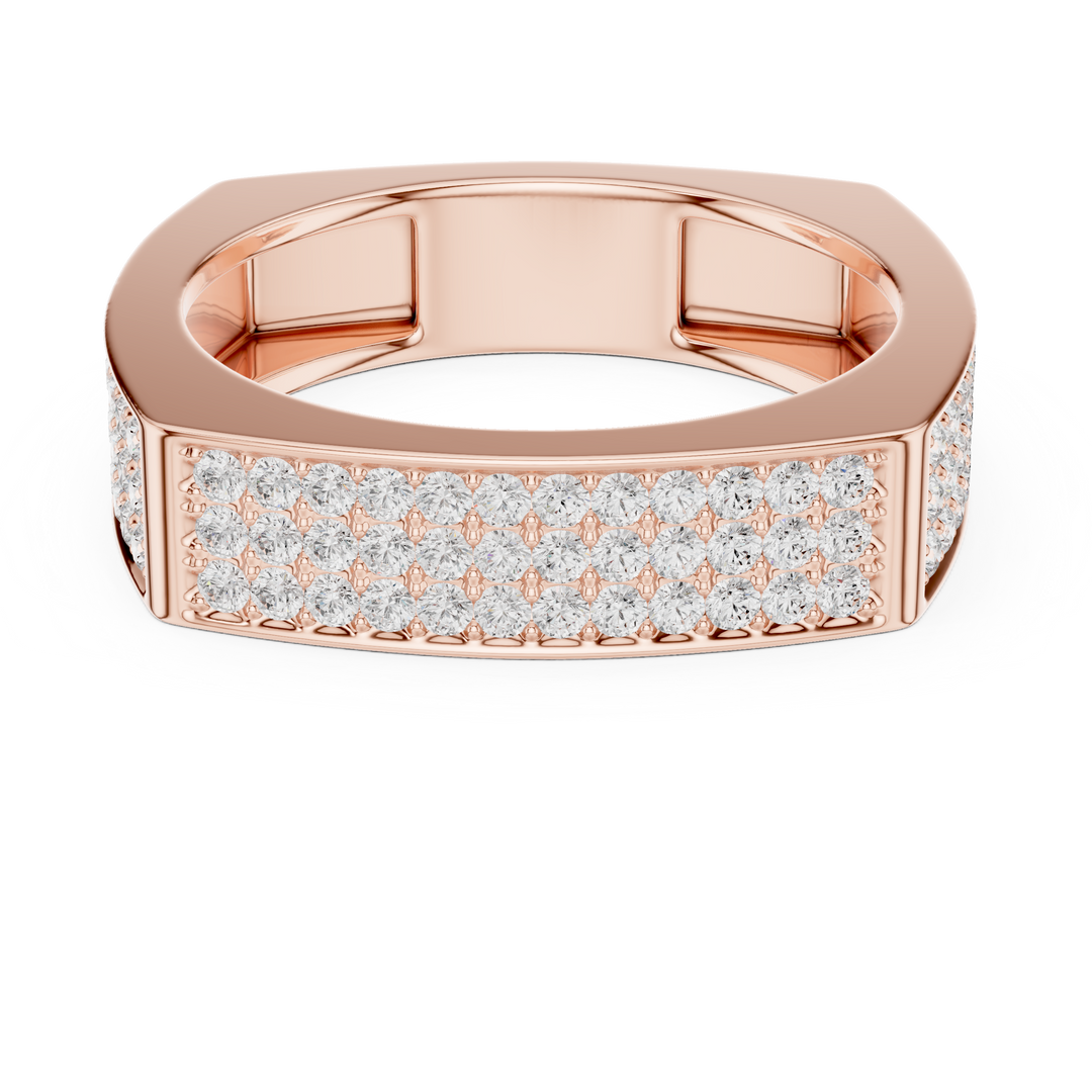 Pavé Surface Mens Ring — 0.53ct