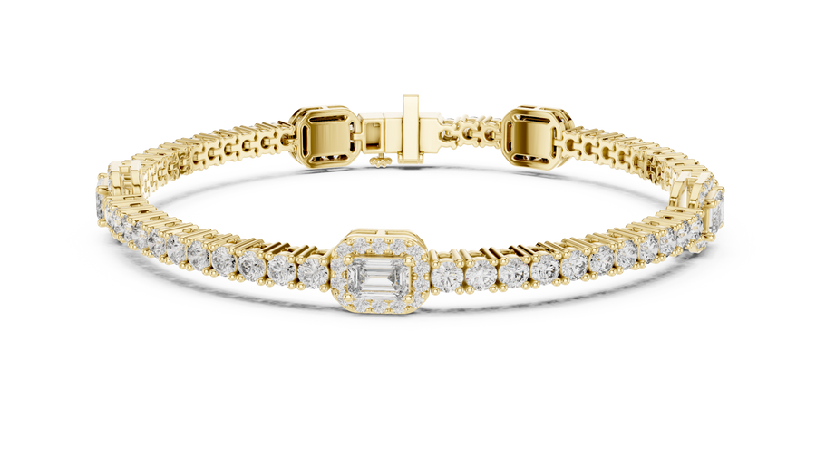 Emerald Station Bracelet — 5.28ct