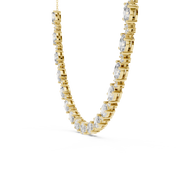 Oval Pavé Graduated Necklace — 1.28ct