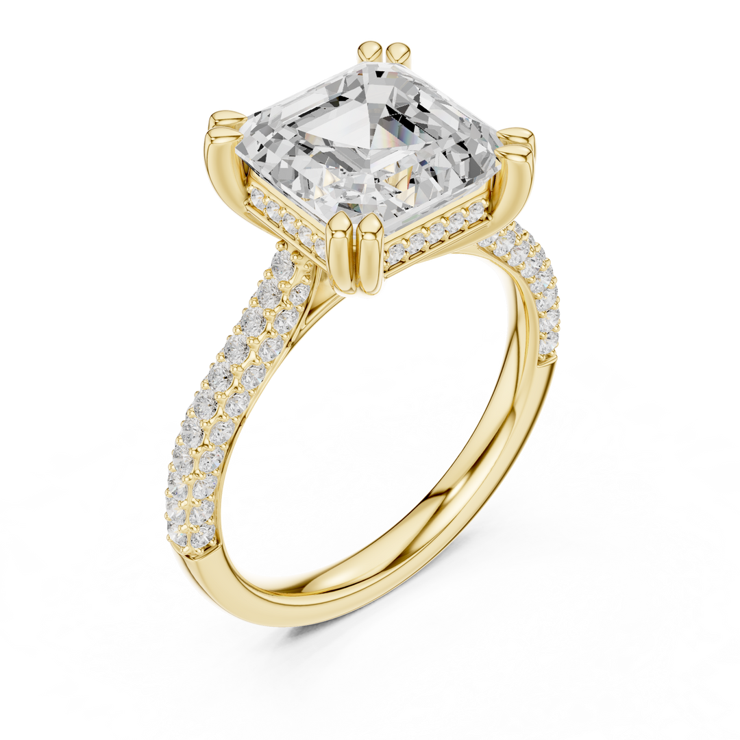 Monolith 3.83ct Emerald Cut Diamond Ring