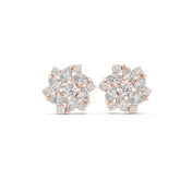 Champa Diamond Halo Stud Earrings