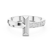 Cross Bar Mens Ring — 0.21ct