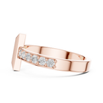 Load image into Gallery viewer, Cross Bar Mens Ring — 0.21ct
