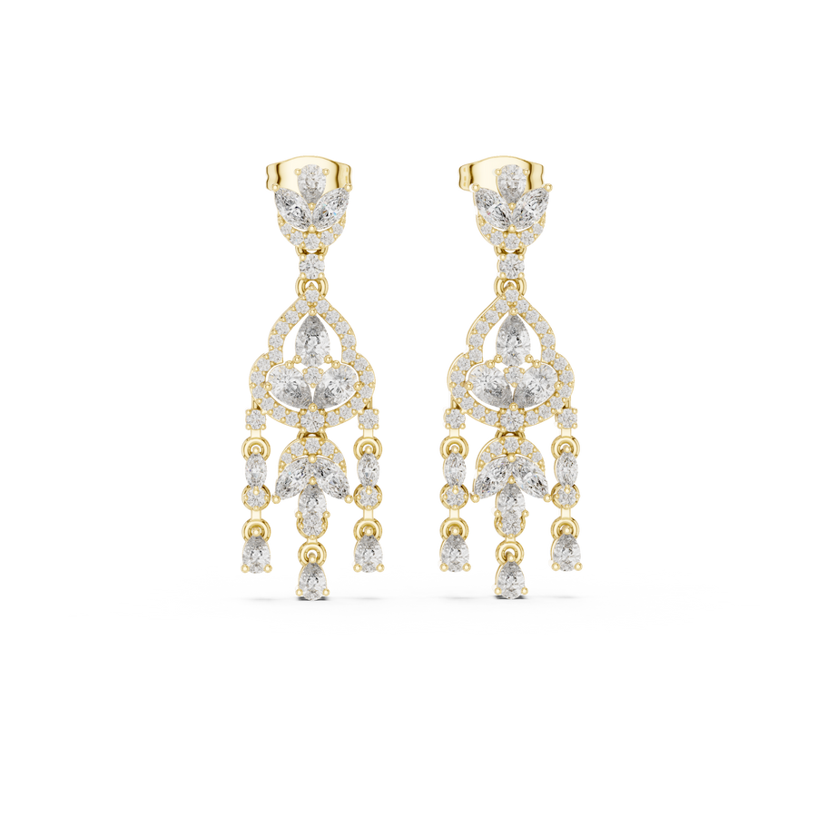 Kiran Diamond Halo Stud Earrings