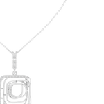 Load image into Gallery viewer, Square Spiral Pendant Necklace — 0.47ct
