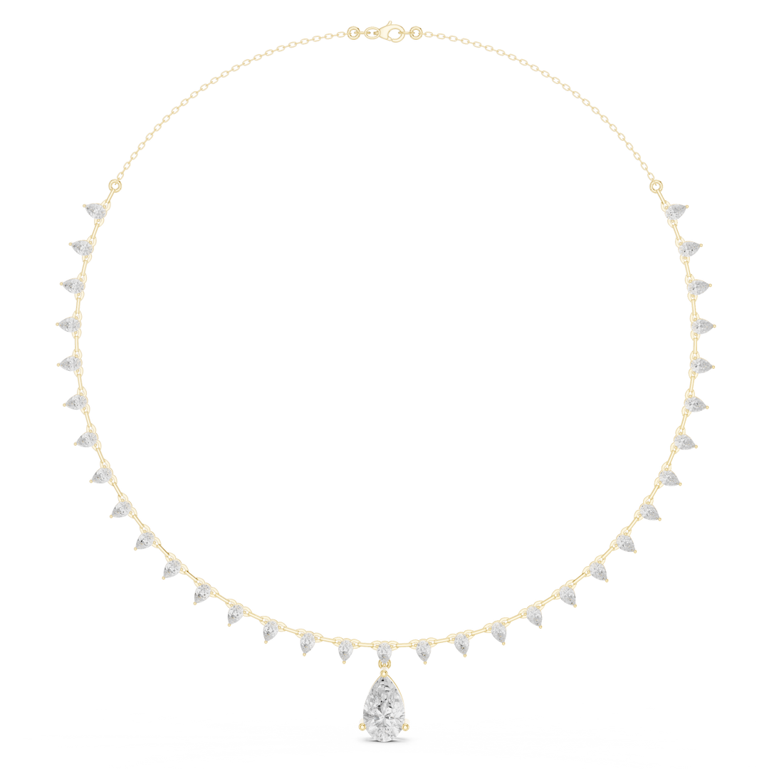 Statement Pear-Drop Pendant Necklace — 9.02ct