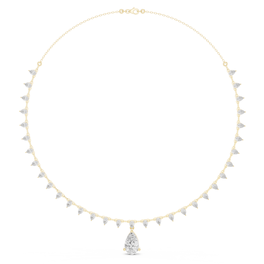 Statement Pear-Drop Pendant Necklace — 9.02ct