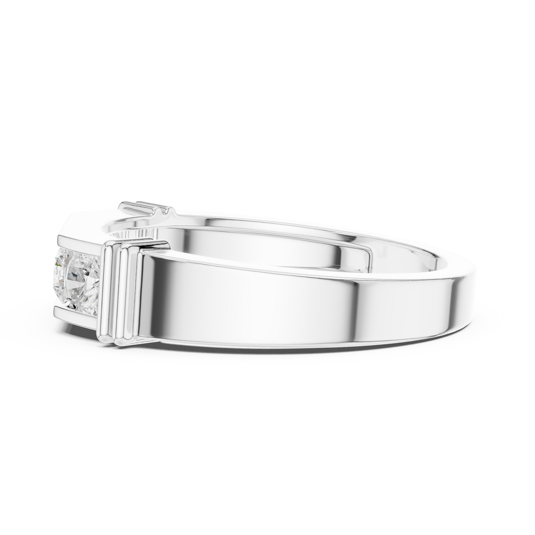 Five Stone Bar Mens Ring — 0.55ct