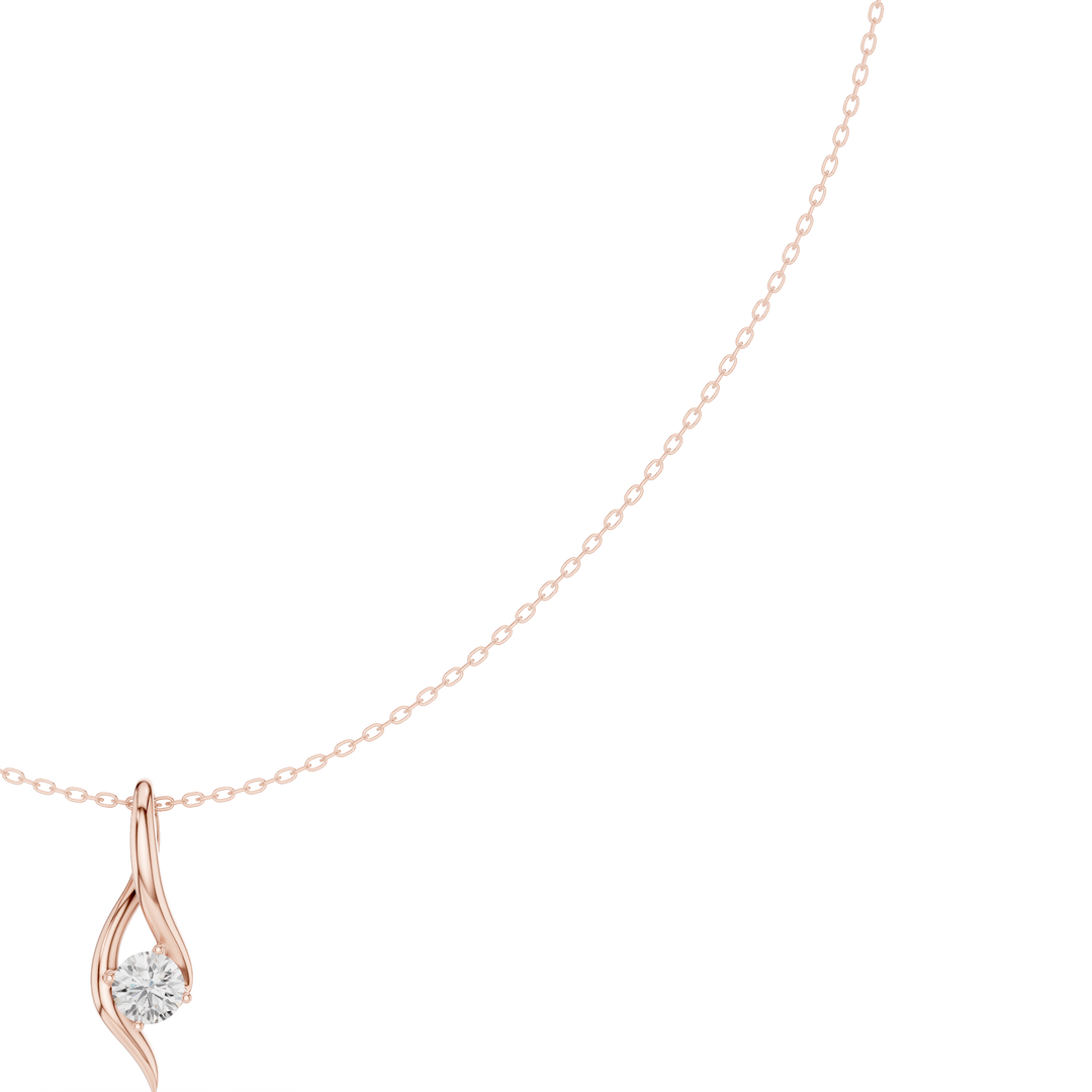 Sculptural Curved Necklace — 0.50ct