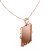 Anchor Dog Tag Pendant — 0.68ct