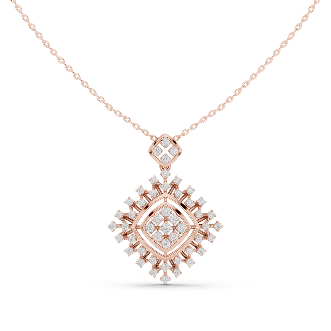 Spike Halo Pendant — 1.05ct