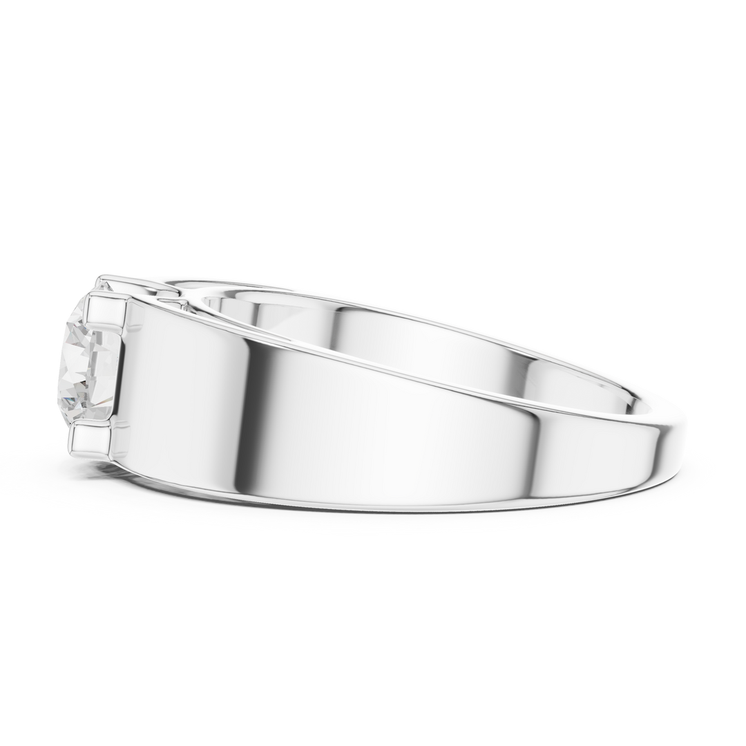 Classic Solitaire Mens Ring — 0.95ct