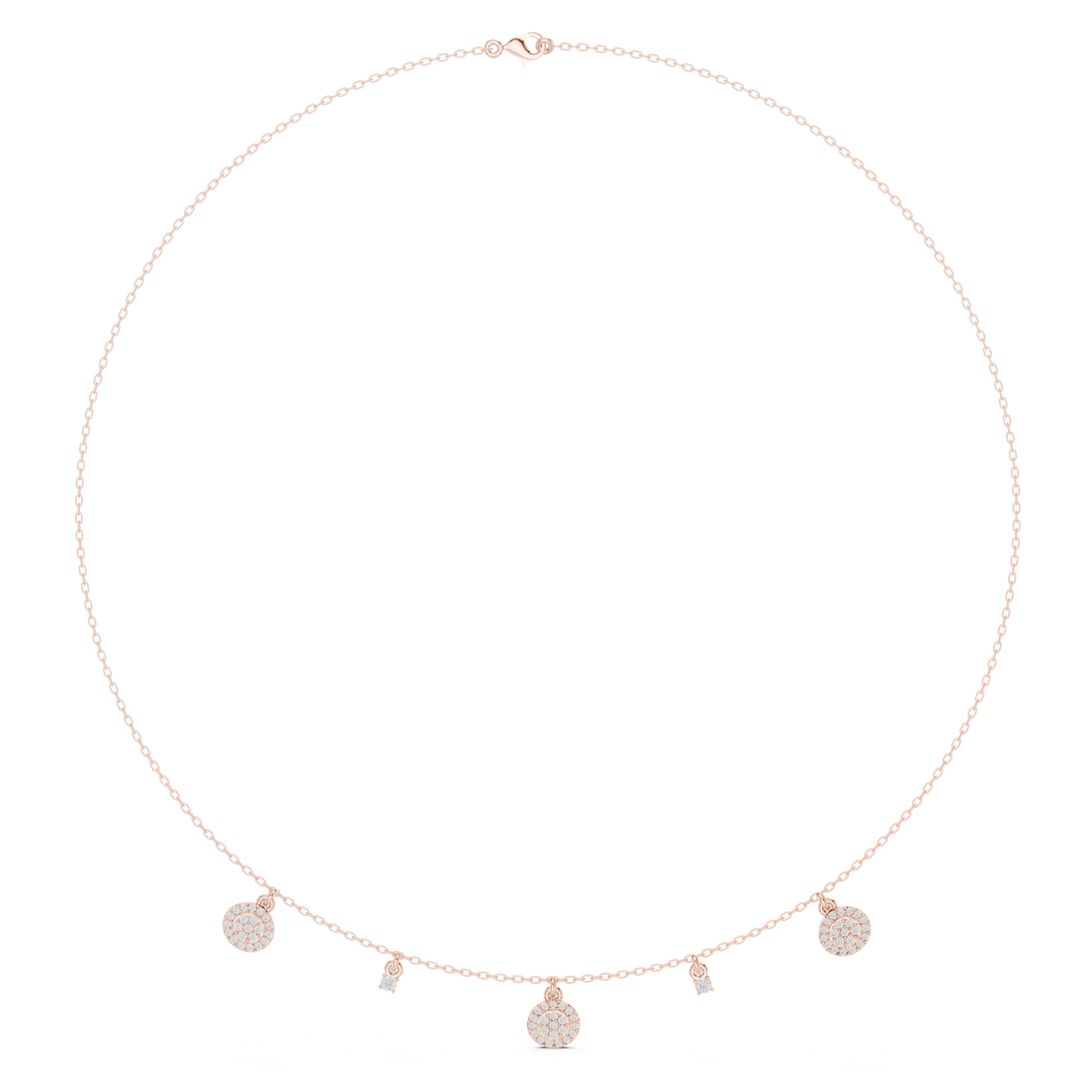 Hexagonal Cluster Necklace — 0.38ct