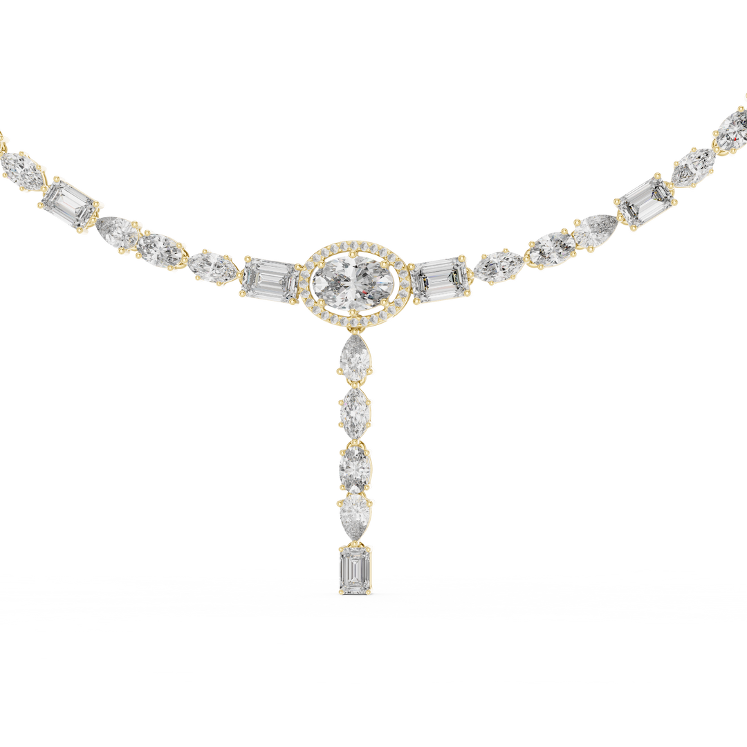 Cascading Multi-Cut Drop Necklace — 14.27ct