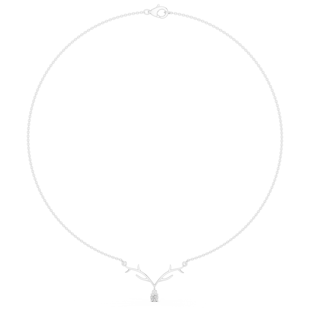 Sculptural Branch Pendant Necklace — 0.24ct