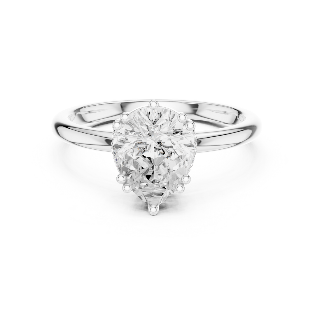 Petal Pear Shape Diamond Accent Ring
