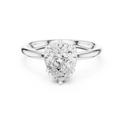 Petal Pear Shape Diamond Accent Ring