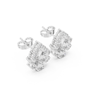 Marigold Diamond Halo Stud Earrings