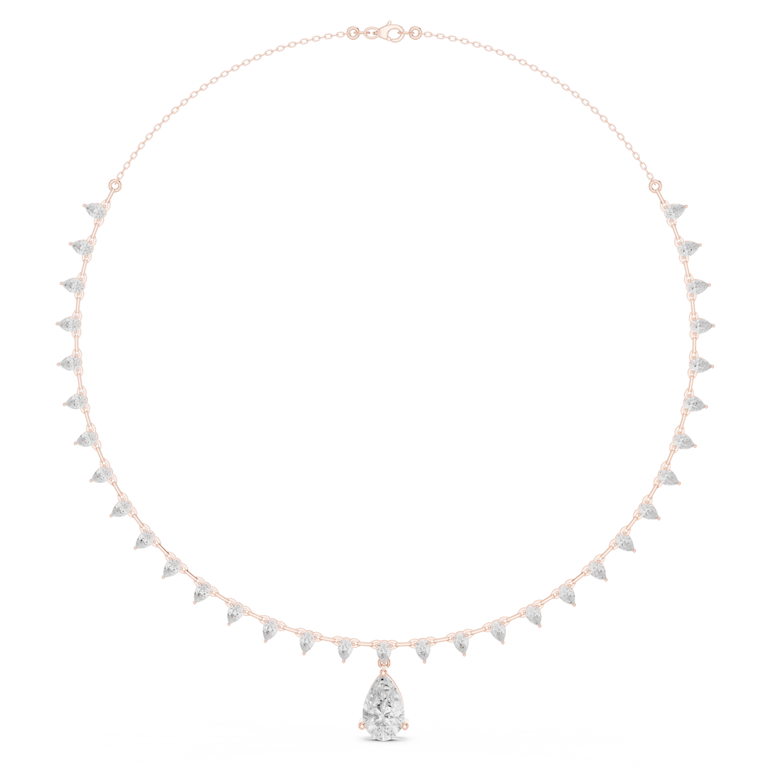 Statement Pear-Drop Pendant Necklace — 9.02ct