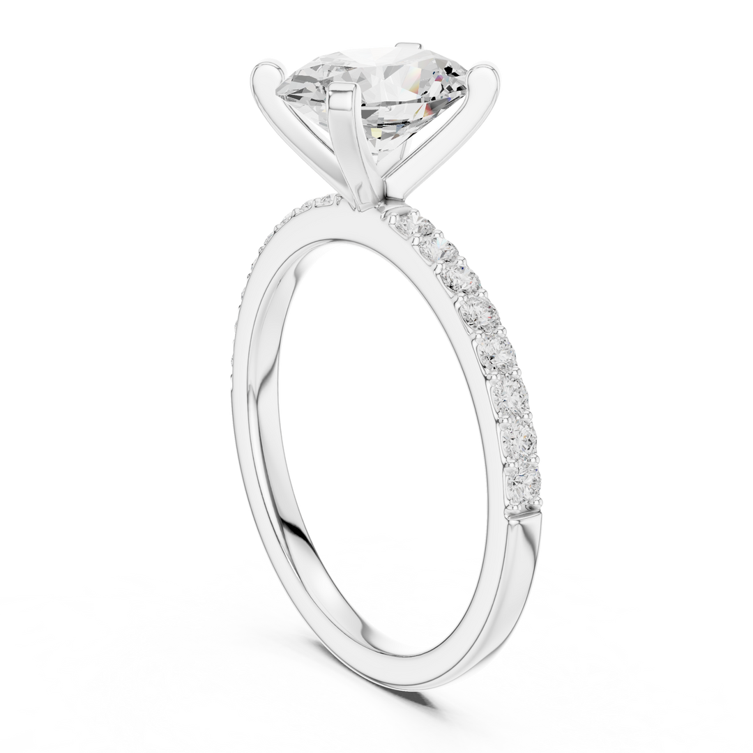 Silhouette 2.00ct Oval Diamond Ring