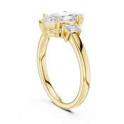 Celestia Marquise Three-Stone Diamond Engagement Ring
