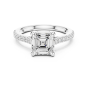 Deco 2.00ct Asscher Cut Diamond Ring